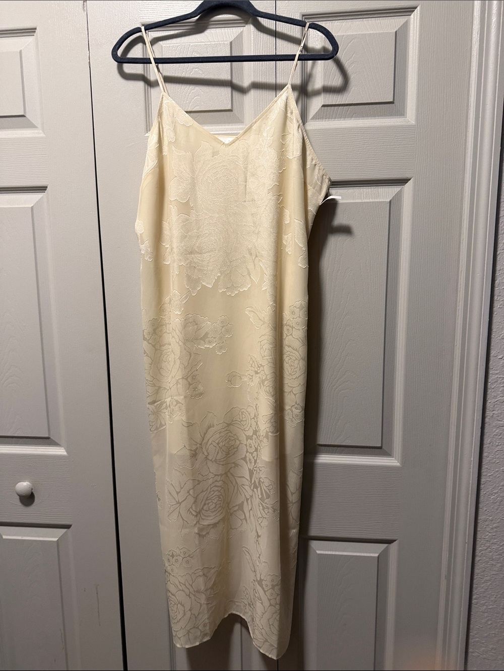 Cream Floral Slip Dress
